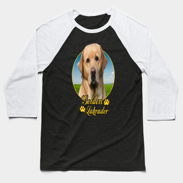 Golden Labrador Baseball T-Shirt by petermurphy619